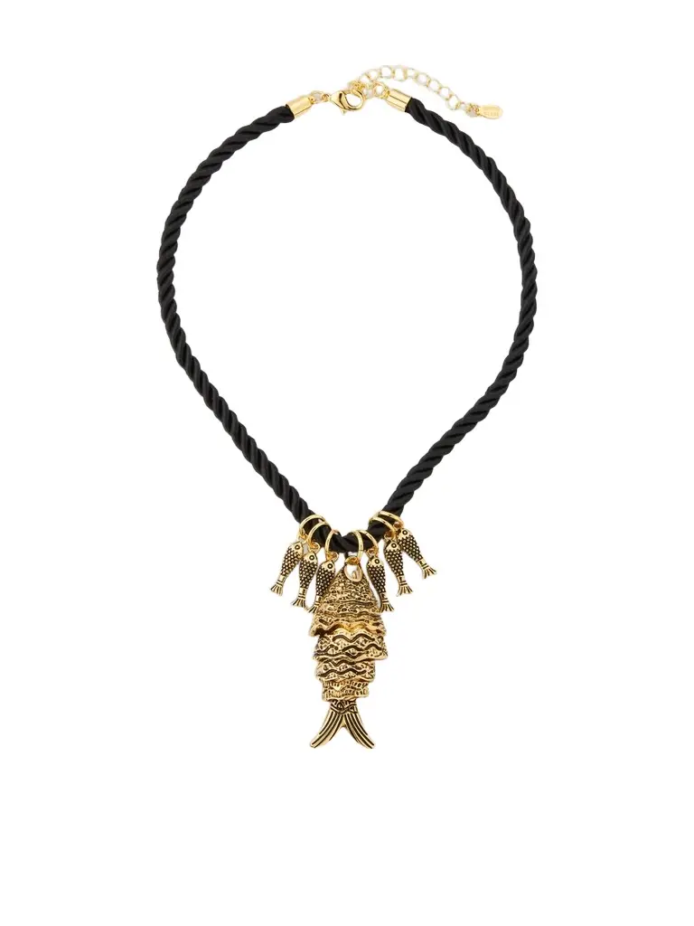 Women's 18K Gold-Plated Fish Cord Necklace