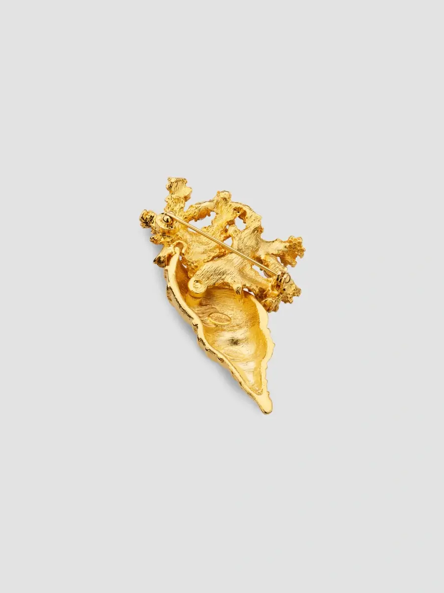KENNETH JAY LANE Women's 18K-Gold-Plated, Glass Pearl & Crystal Conch Shell Brooch | Thumbnail 3 KENNETH JAY LANE Women's 18K-Gold-Plated, Glass Pearl & Crystal Conch Shell Brooch | Thumbnail 3