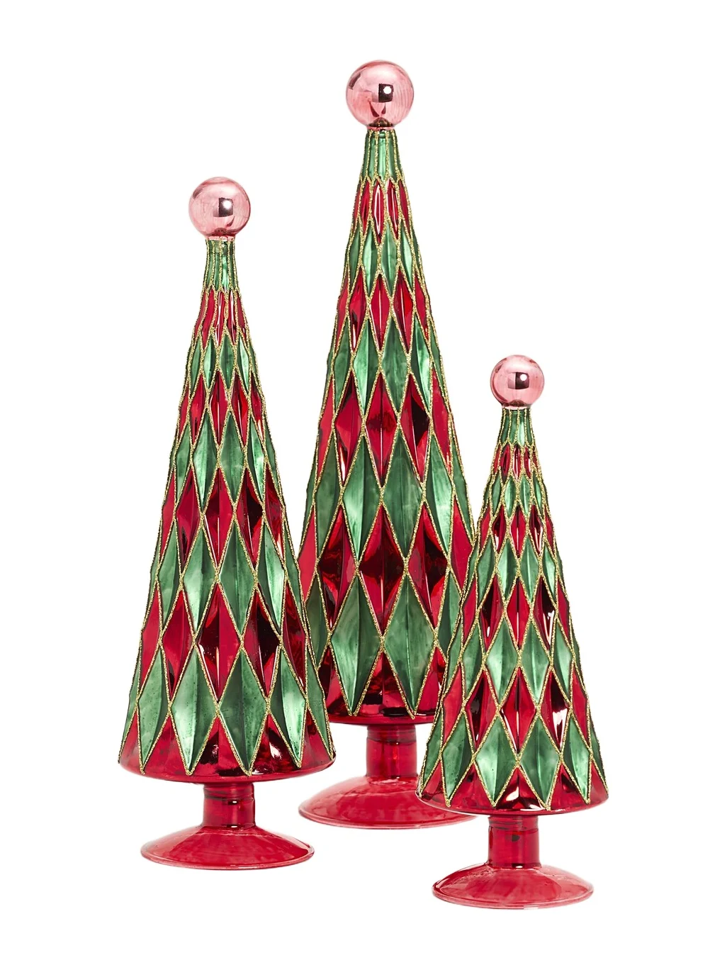 Cody Foster & Co 3-Piece Mid Century Diamond Trees Set