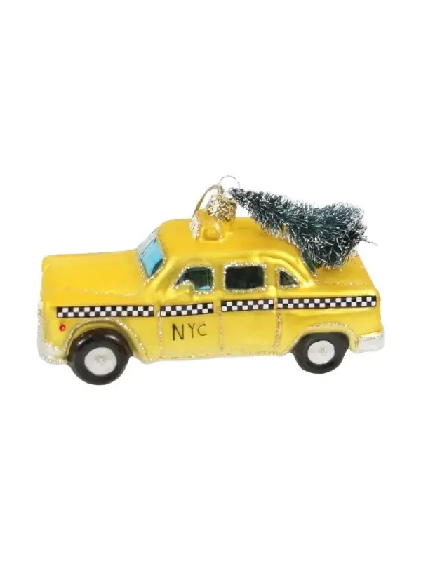 Cody Foster & Co NYC Taxi Glass Ornament