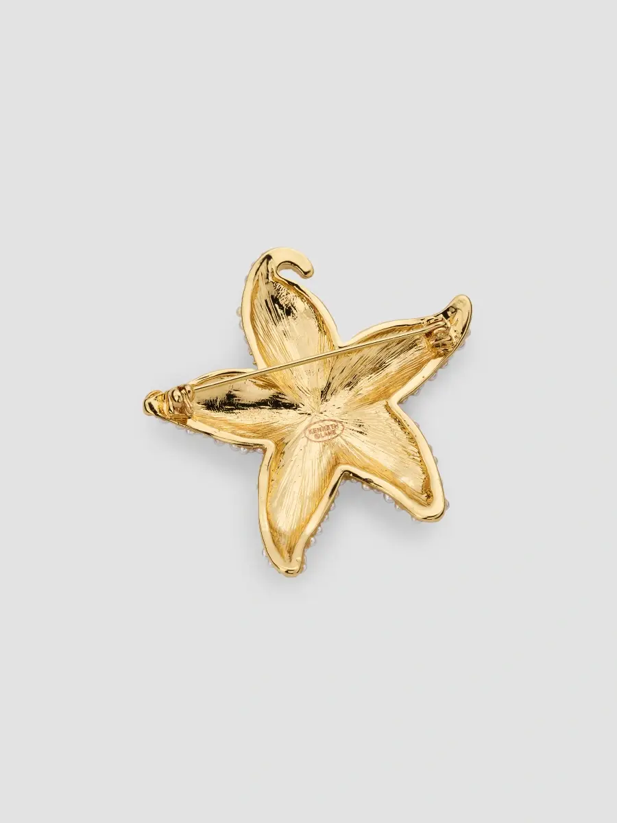 KENNETH JAY LANE Women's 18K Gold-Plated Imitation Pearl Starfish Brooch | Thumbnail 3 KENNETH JAY LANE Women's 18K Gold-Plated Imitation Pearl Starfish Brooch | Thumbnail 3