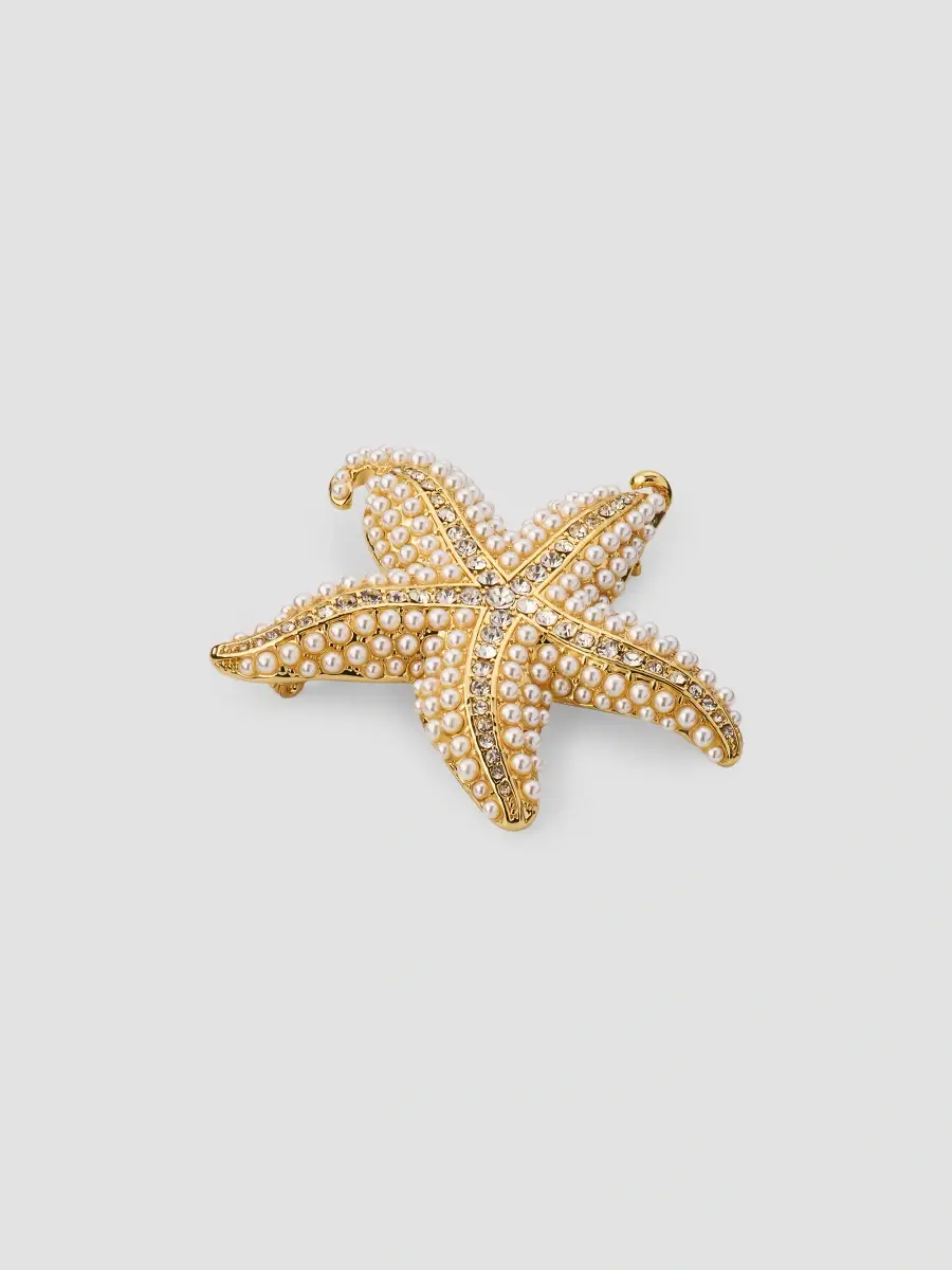KENNETH JAY LANE Women's 18K Gold-Plated Imitation Pearl Starfish Brooch | Thumbnail 4 KENNETH JAY LANE Women's 18K Gold-Plated Imitation Pearl Starfish Brooch | Thumbnail 4