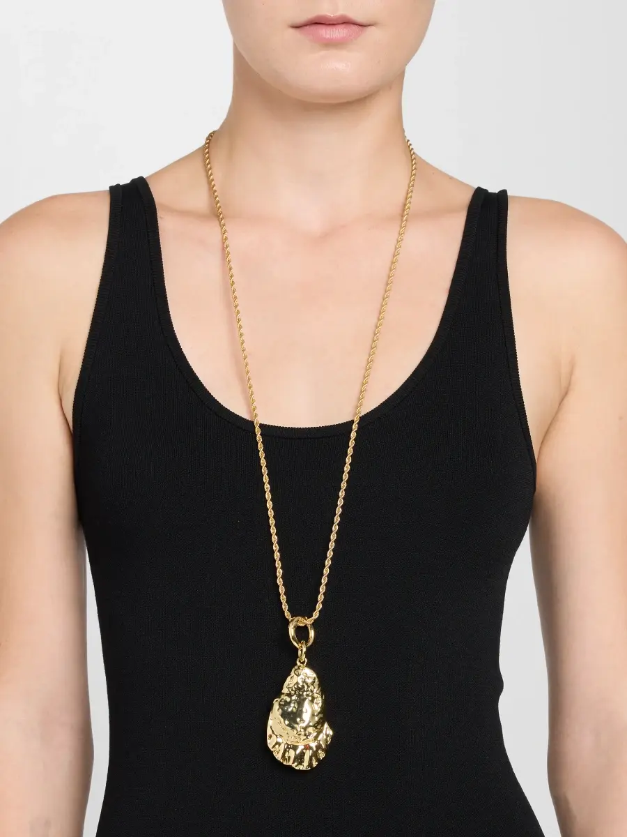 KENNETH JAY LANE Women's 18K Gold-Plated Oyster Pendant Chain Necklace/21" | Thumbnail 2