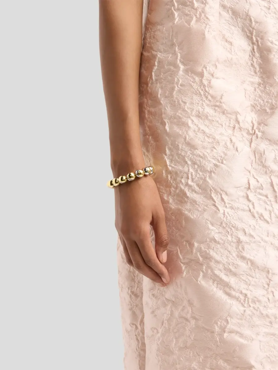 KENNETH JAY LANE Women's Two-Tone Goldtone & Rhodium-Plated Ball Bracelet | Thumbnail 2