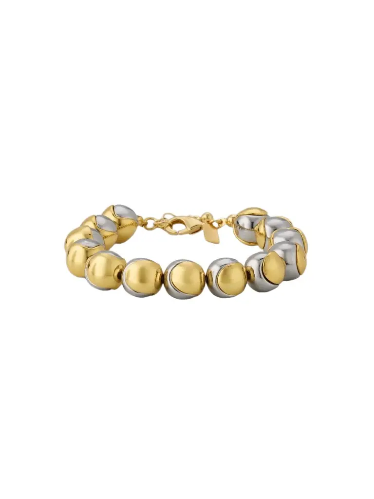 Women's Two-Tone Goldtone & Rhodium-Plated Ball Bracelet Women's Two-Tone Goldtone & Rhodium-Plated Ball Bracelet