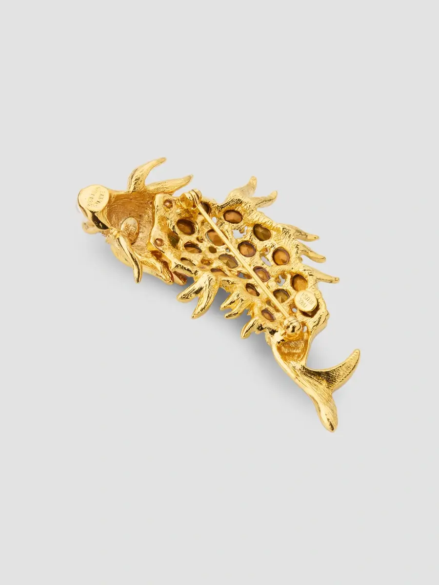 KENNETH JAY LANE Women's 18K Gold-Plated, Two-Tone Rhinestone & Pastel Stone Fish Brooch | Thumbnail 3 KENNETH JAY LANE Women's 18K Gold-Plated, Two-Tone Rhinestone & Pastel Stone Fish Brooch | Thumbnail 3
