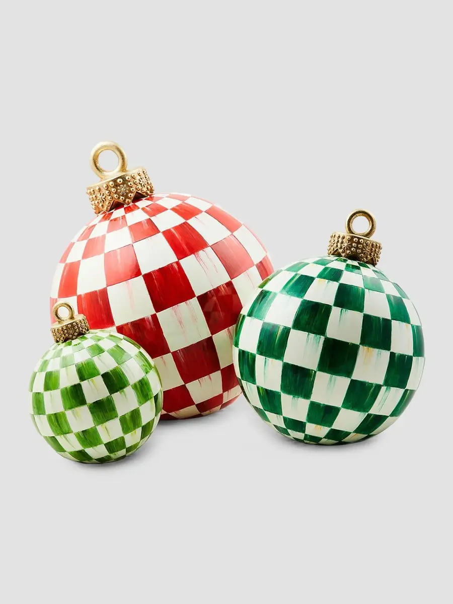 MacKenzie-Childs Red Check Large Tabletop Ornament | Thumbnail 2 MacKenzie-Childs Red Check Large Tabletop Ornament | Thumbnail 2