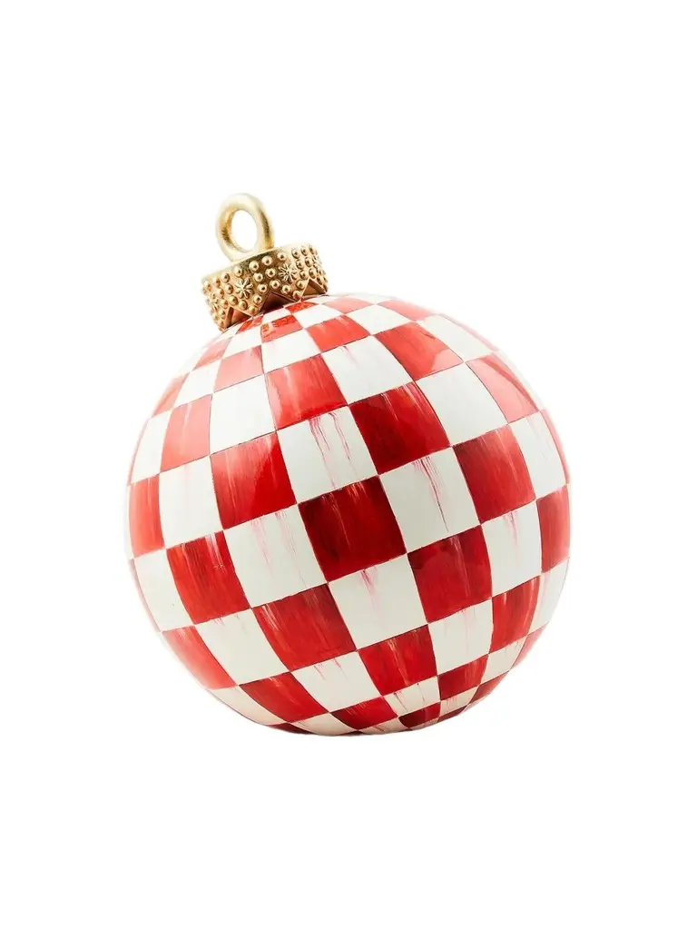 MacKenzie-Childs Red Check Large Tabletop Ornament
