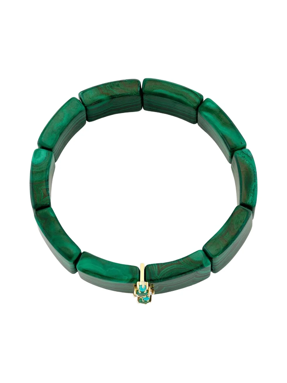 Sydney Evan Women's 14K Yellow Gold, Malachite, Emerald, Turquoise & 0.10 TCW Diamond Beaded Bracelet