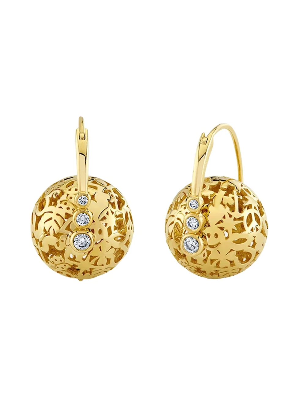 Sydney Evan Women's Icons 14K Yellow Gold & 0.21 TCW Diamond Beaded Drop Earrings