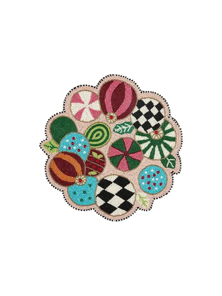 Confetti Christmas Jolly Ornaments Placemat Confetti Christmas Jolly Ornaments Placemat