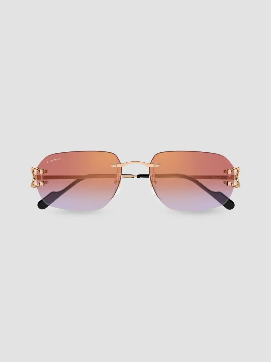 Cartier Women's Motifs De 58MM Décor C Classique Rose Gold-Plated Rectangular Sunglasses | Thumbnail 2 Cartier Women's Motifs De 58MM Décor C Classique Rose Gold-Plated Rectangular Sunglasses | Thumbnail 2