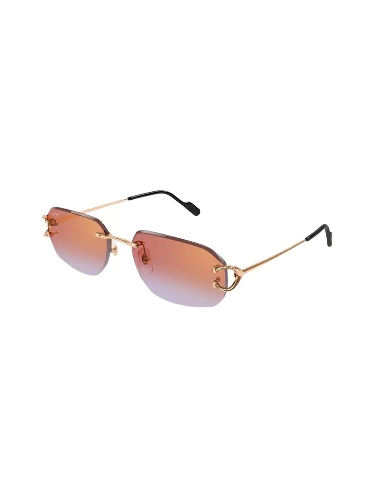 Women's Motifs De 58MM Décor C Classique Rose Gold-Plated Rectangular Sunglasses