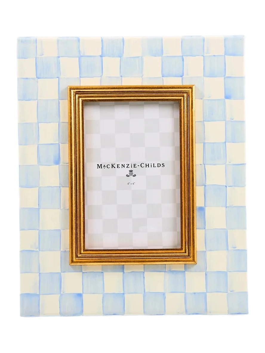 MacKenzie-Childs Merry Christmas Sky Check Photo Frame