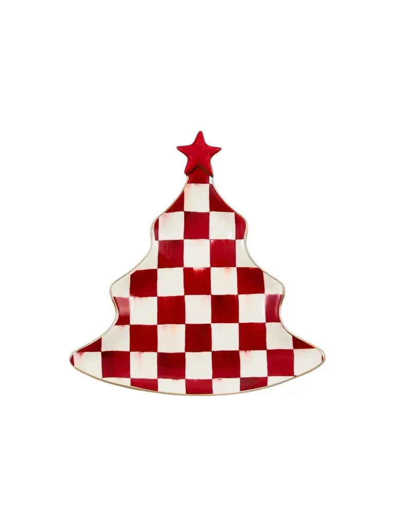 Cherry Check Ceramic Tree Tray Cherry Check Ceramic Tree Tray