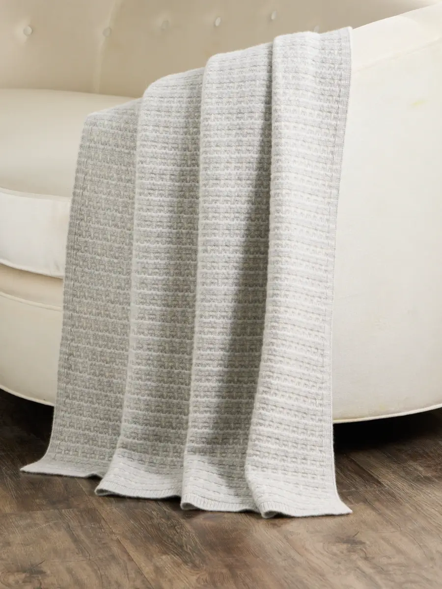 Sofia Cashmere Textured Cashmere Throw Blanket | Thumbnail 2