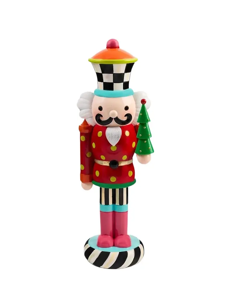 MacKenzie-Childs Confetti Christmas Resin Nutcracker