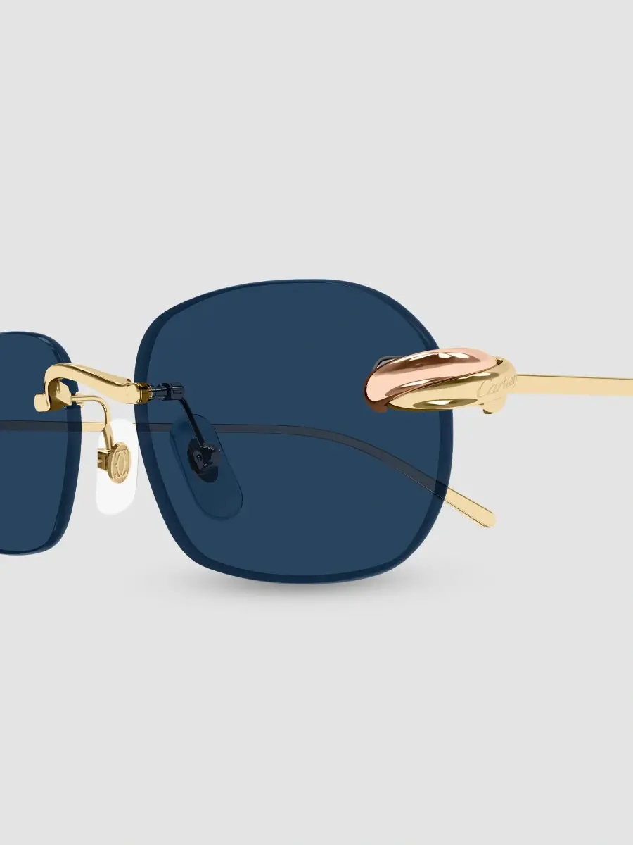 Cartier Women's Trinity 24-Carat Rose Gold-Plated Rimless Rectangular Sunglasses | Thumbnail 3 Cartier Women's Trinity 24-Carat Rose Gold-Plated Rimless Rectangular Sunglasses | Thumbnail 3