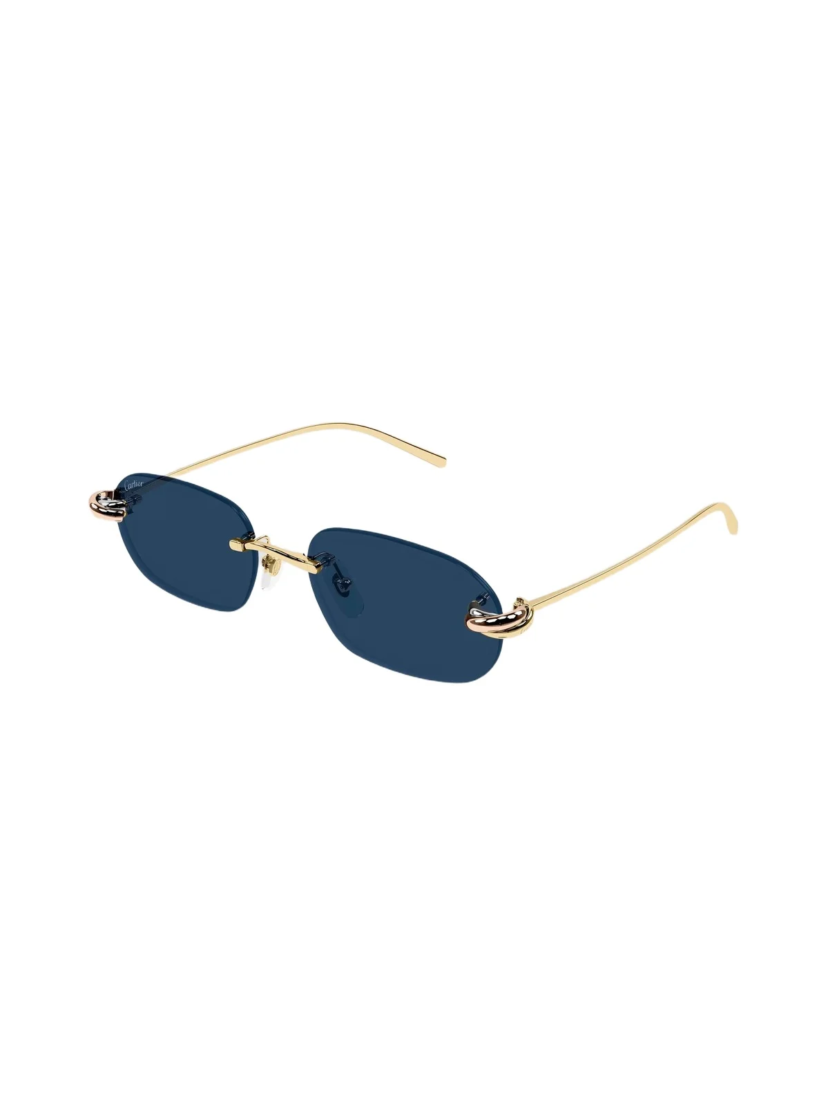 Women's Trinity 24-Carat Rose Gold-Plated Rimless Rectangular Sunglasses