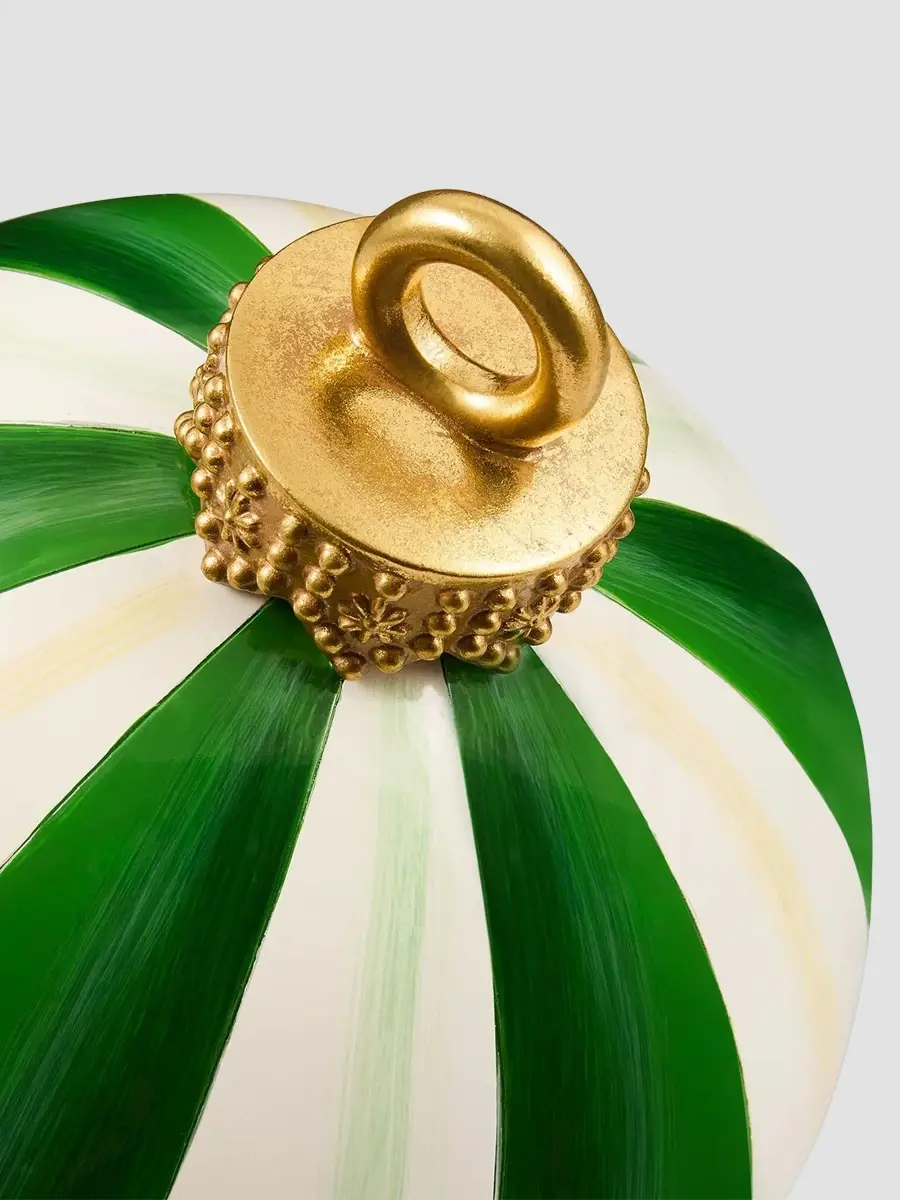 MacKenzie-Childs Green Stripe Medium Tabletop Ornament | Thumbnail 2 MacKenzie-Childs Green Stripe Medium Tabletop Ornament | Thumbnail 2