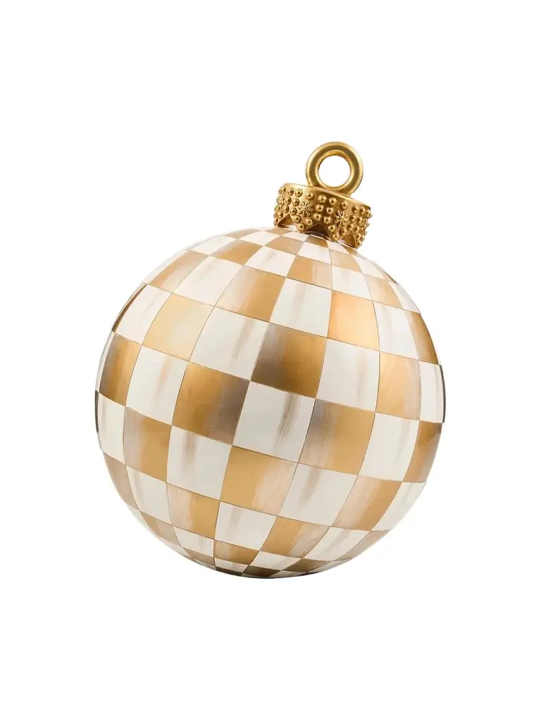 MacKenzie-Childs Gold Check Tabletop Ornament