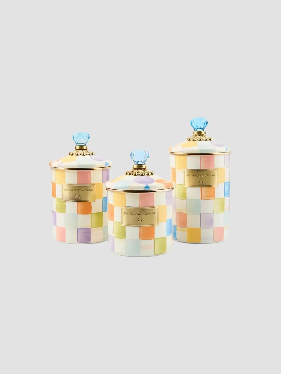 MacKenzie-Childs Confetti Check Large Canister | Thumbnail 2