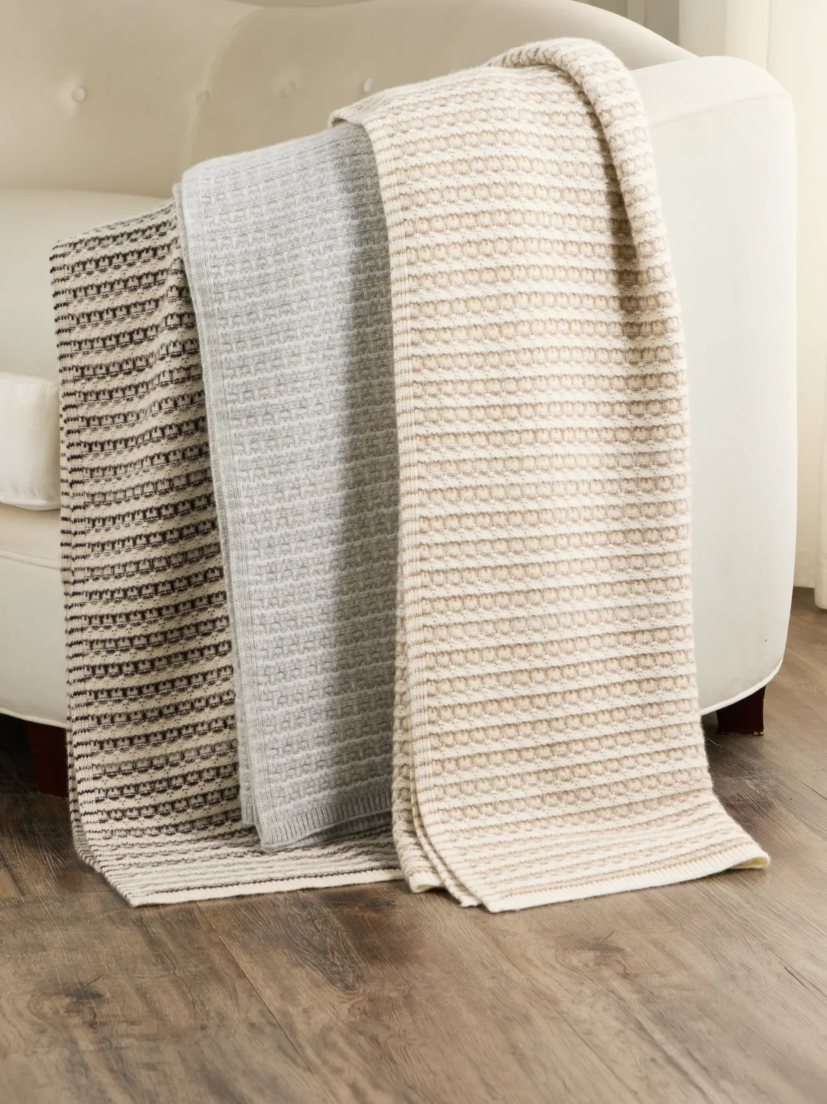 Textured Cashmere Throw Blanket Textured Cashmere Throw Blanket