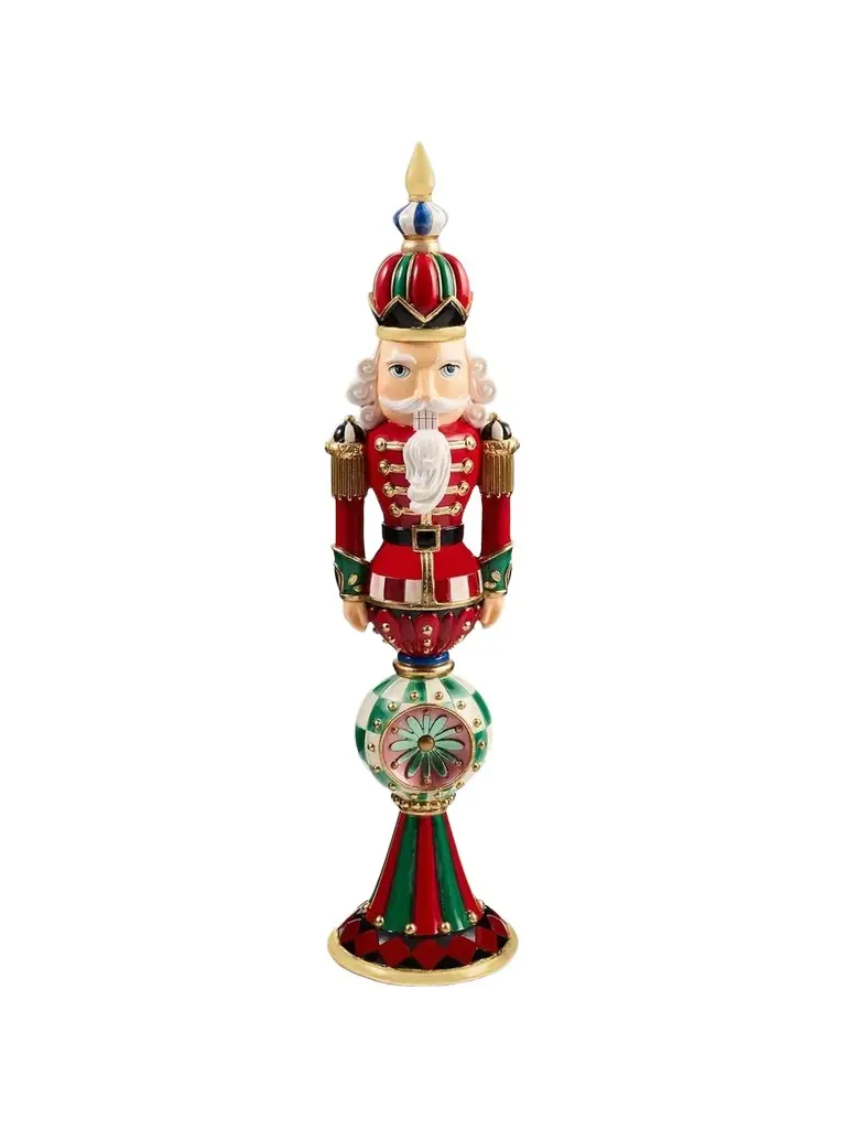 MacKenzie-Childs Timeless Tartan Nutcracker Resin Figurine