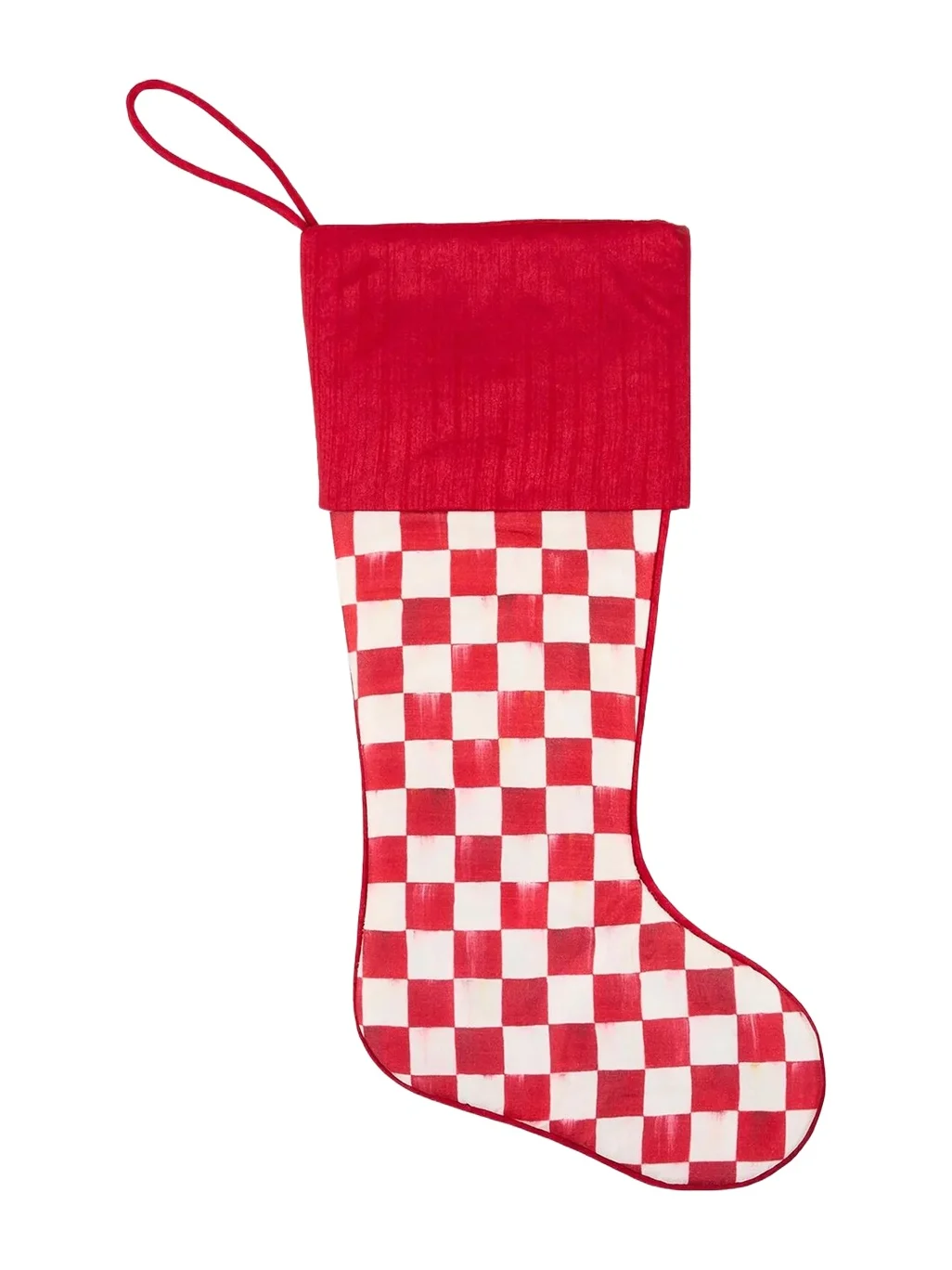 MacKenzie-Childs Cherry Check Stocking