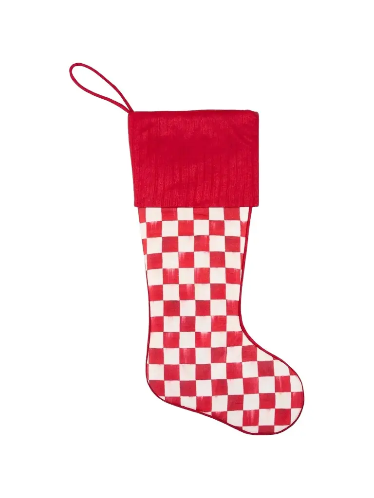 MacKenzie-Childs Cherry Check Stocking