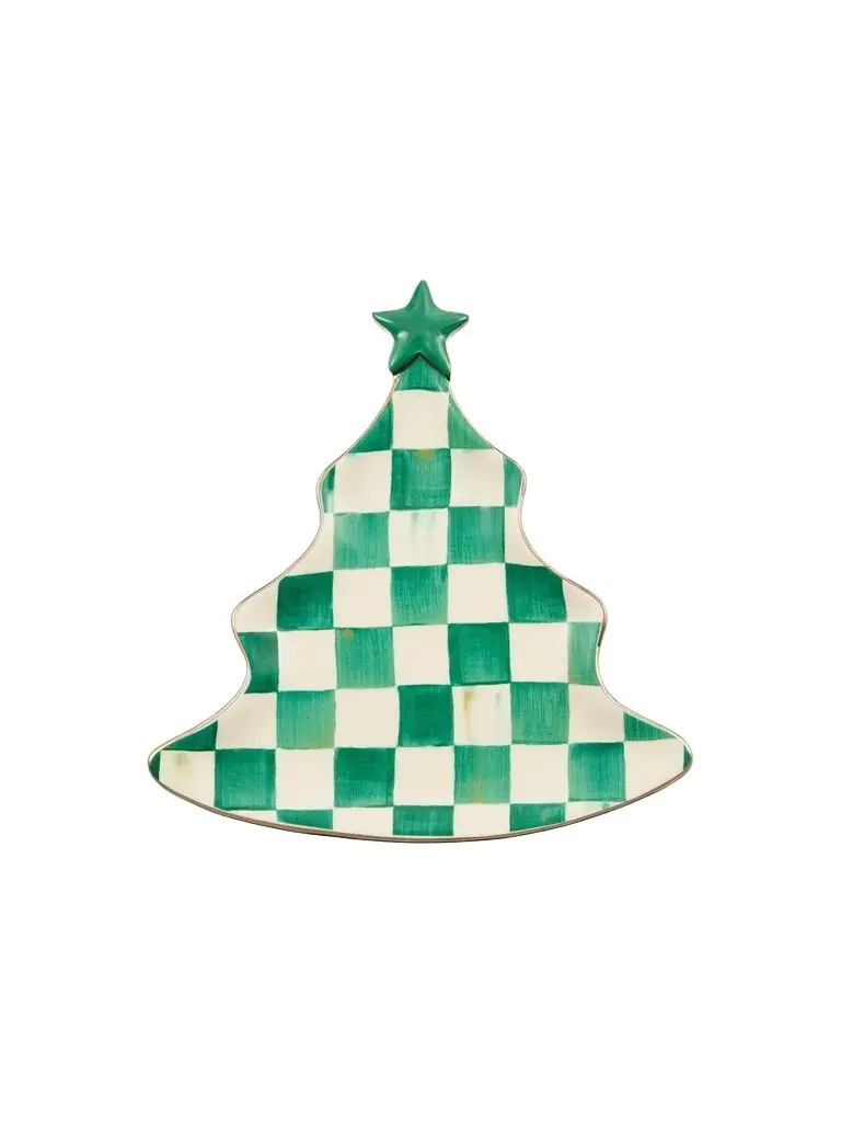 MacKenzie-Childs Christmas Tree Ceramic Trinket Tray