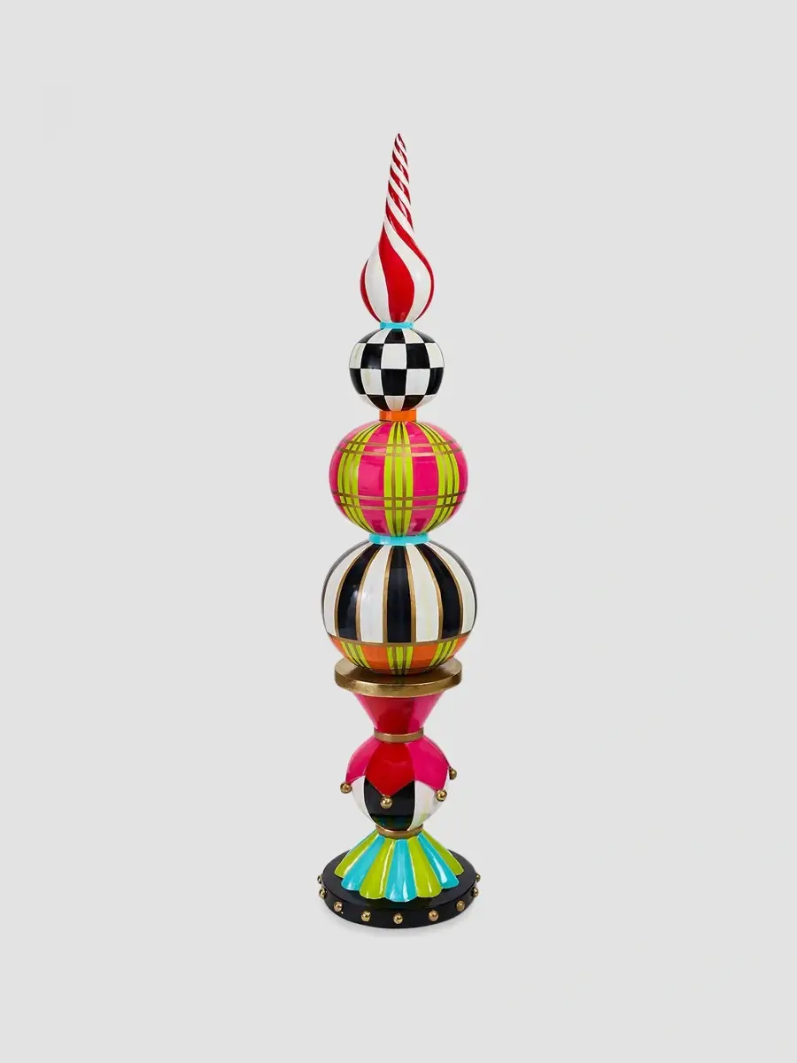 MacKenzie-Childs Fiberglass Confetti Christmas Trophy Finial | Thumbnail 2
