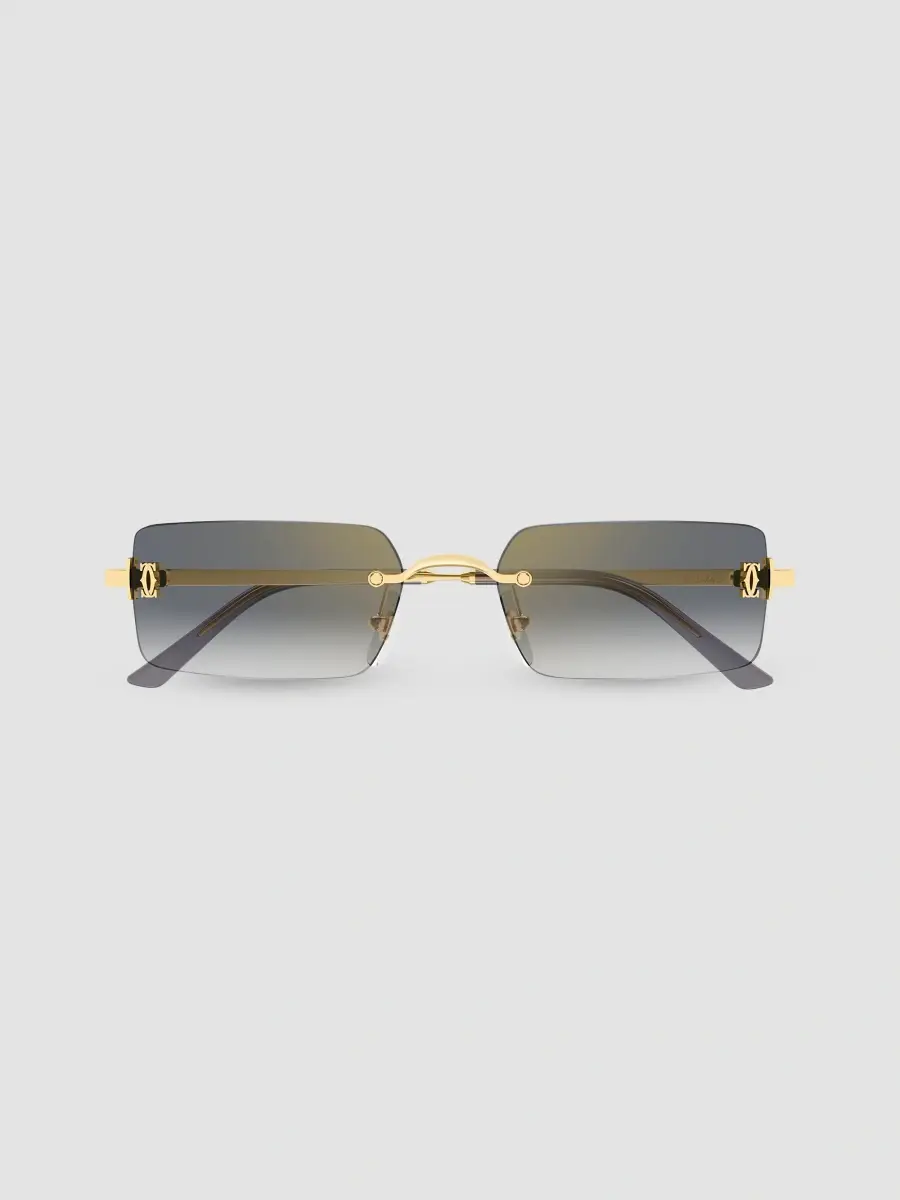 Cartier Women's C De 56MM 24-Carat Gold-Plated Rimless Rectangular Sunglasses | Thumbnail 2 Cartier Women's C De 56MM 24-Carat Gold-Plated Rimless Rectangular Sunglasses | Thumbnail 2
