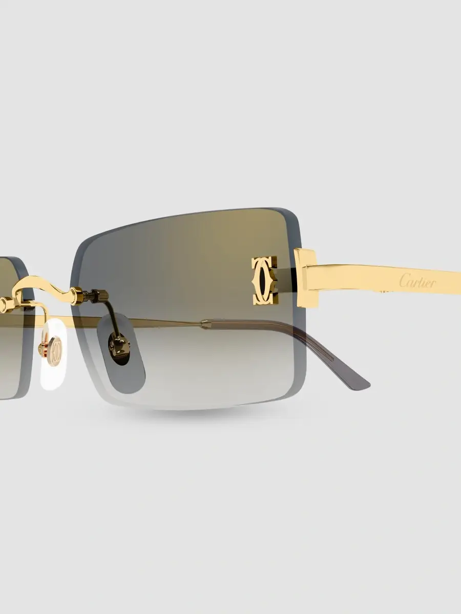 Cartier Women's C De 56MM 24-Carat Gold-Plated Rimless Rectangular Sunglasses | Thumbnail 3 Cartier Women's C De 56MM 24-Carat Gold-Plated Rimless Rectangular Sunglasses | Thumbnail 3