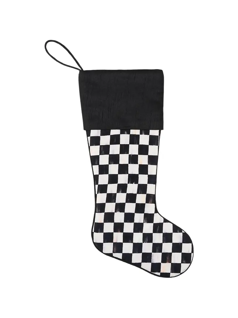 MacKenzie-Childs Merry Christmas Courtly Check Stocking