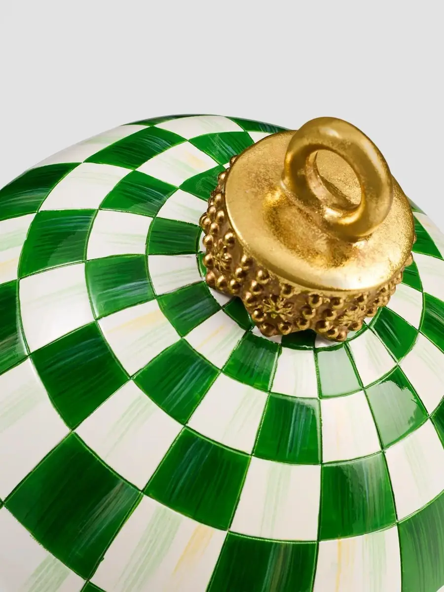 MacKenzie-Childs Green Check Tabletop Ornament | Thumbnail 2 MacKenzie-Childs Green Check Tabletop Ornament | Thumbnail 2