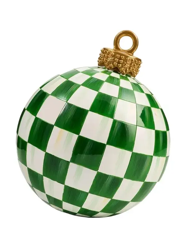 MacKenzie-Childs Green Check Tabletop Ornament