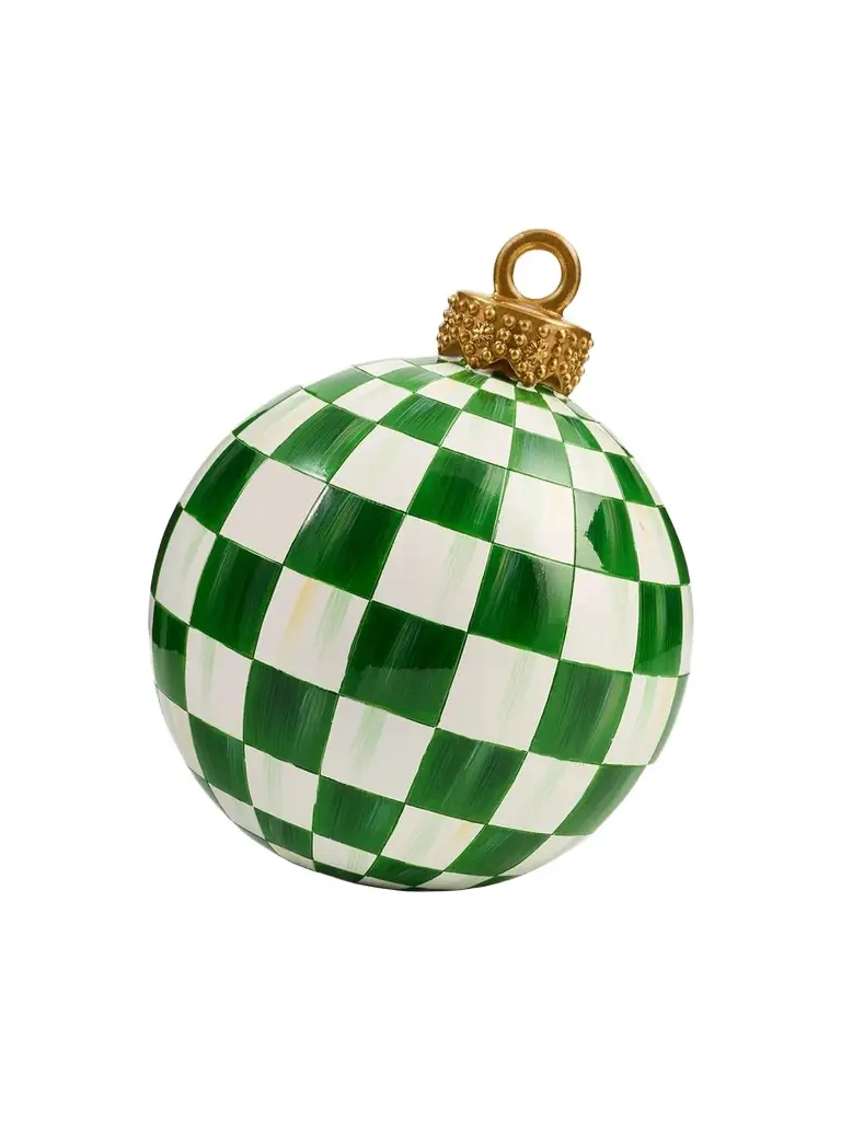 Green Check Tabletop Ornament