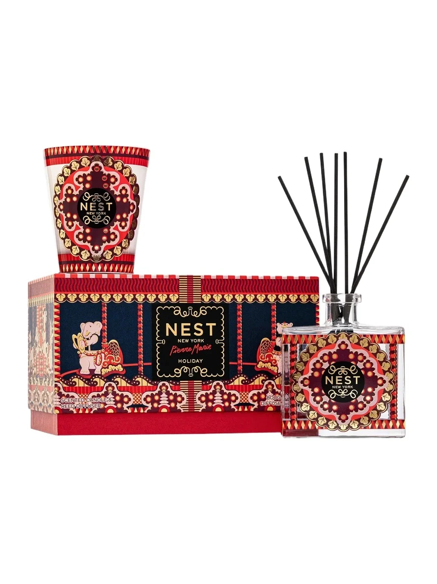 NEST New York Limited Edition x Pierre Marie Holiday Classic Scented Candle & Reed Diffuser 2-Piece Gift Set