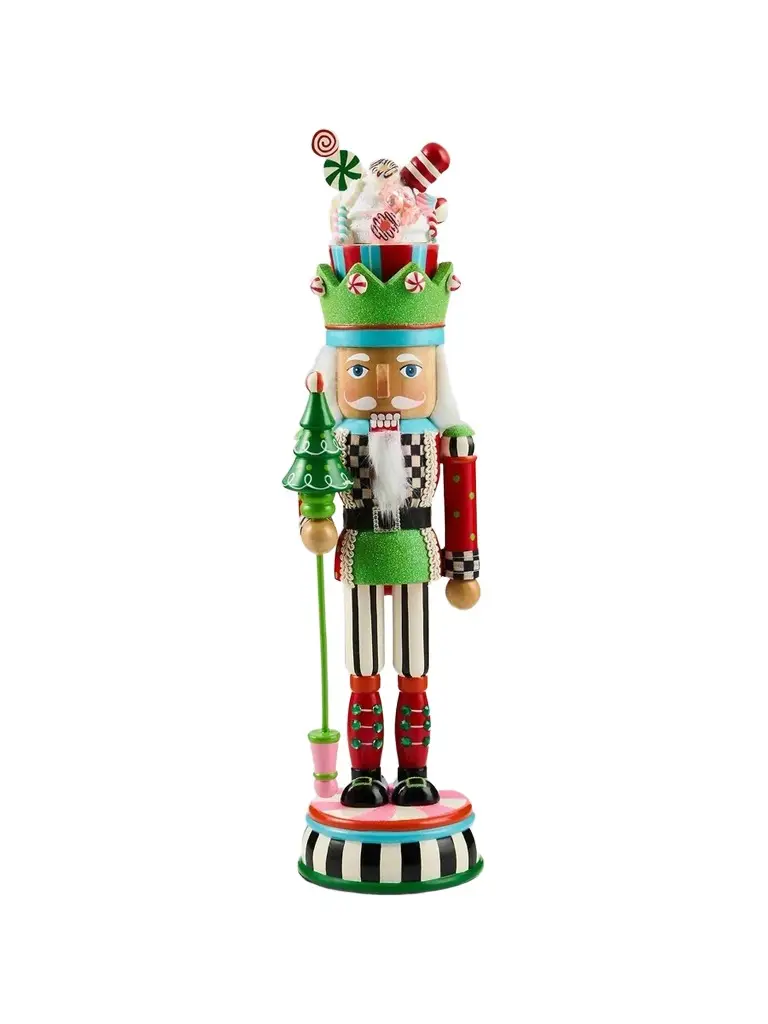 MacKenzie-Childs Confetti Christmas Wood Nutcracker