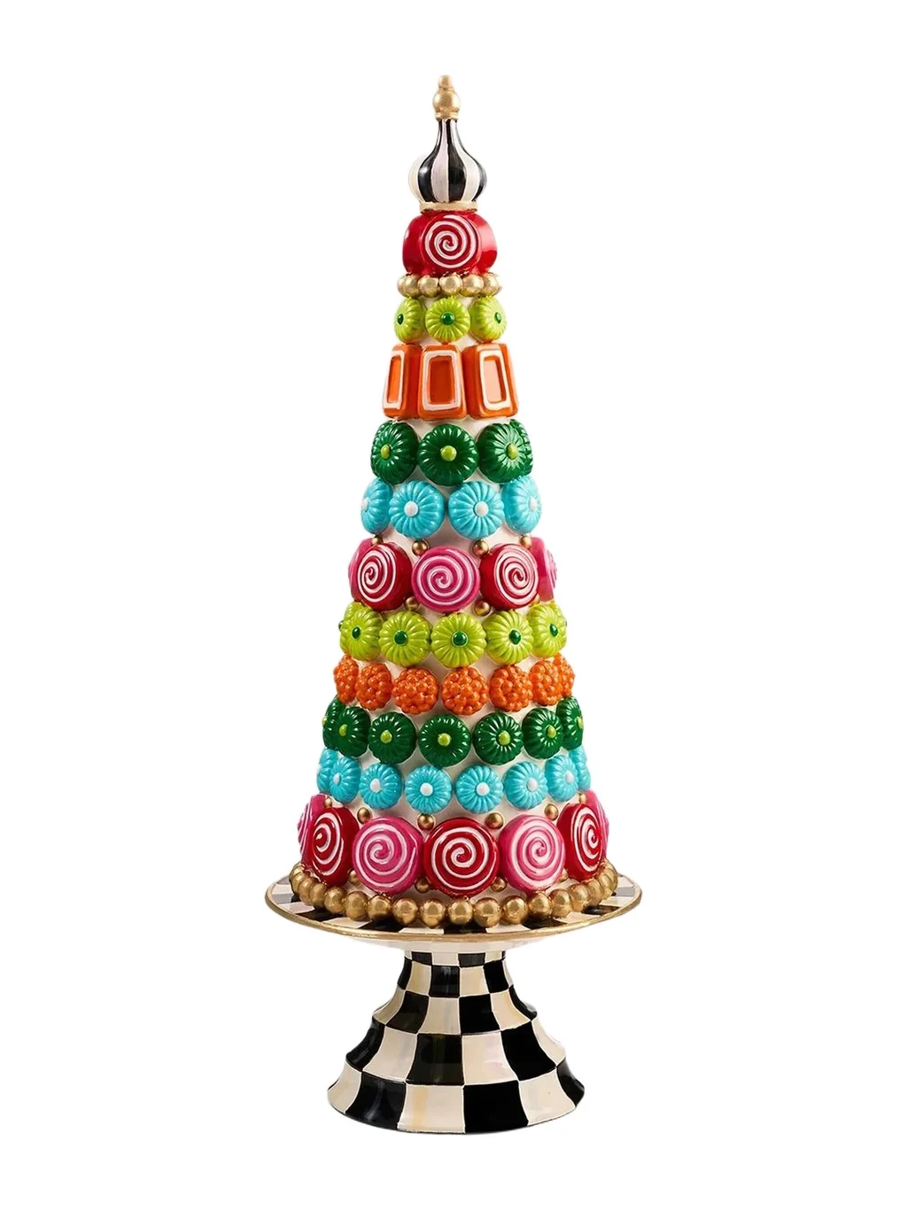 MacKenzie-Childs Confetti Candy Christmas Trophy Finial