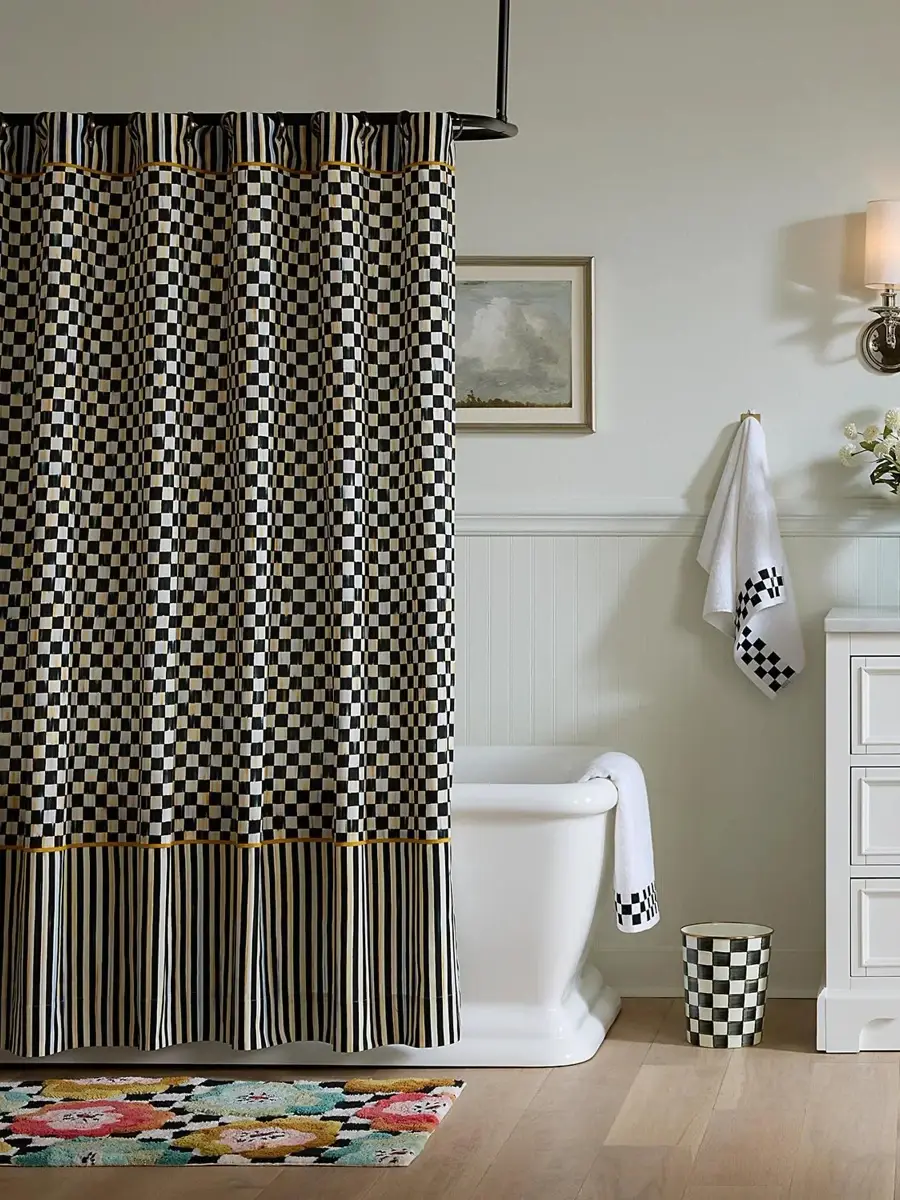 MacKenzie-Childs Checkerboard In Bloom Rug | Thumbnail 2 MacKenzie-Childs Checkerboard In Bloom Rug | Thumbnail 2