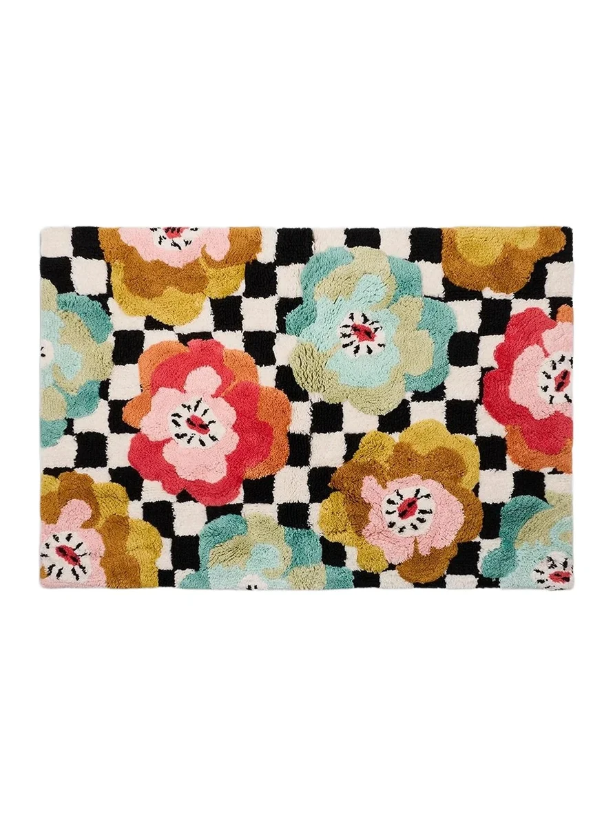 Checkerboard In Bloom Rug Checkerboard In Bloom Rug