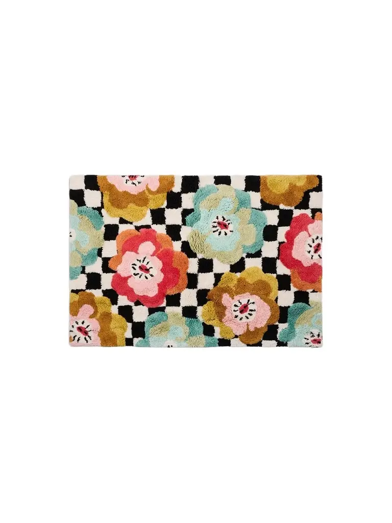 Checkerboard In Bloom Rug Checkerboard In Bloom Rug