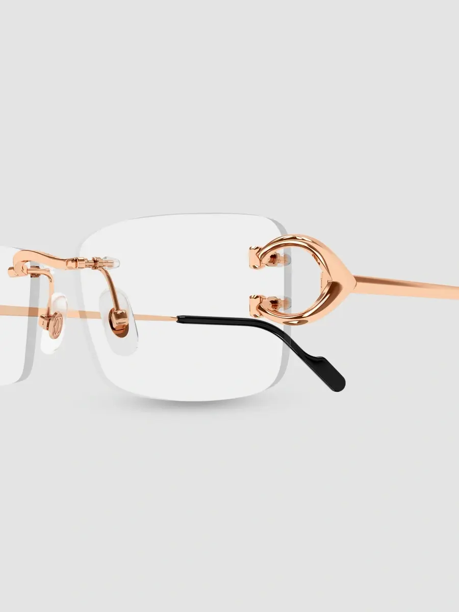 Cartier Women's Motifs De 56MM Décor C Classique Rose Gold-Plated Rimless Optical Glasses | Thumbnail 3