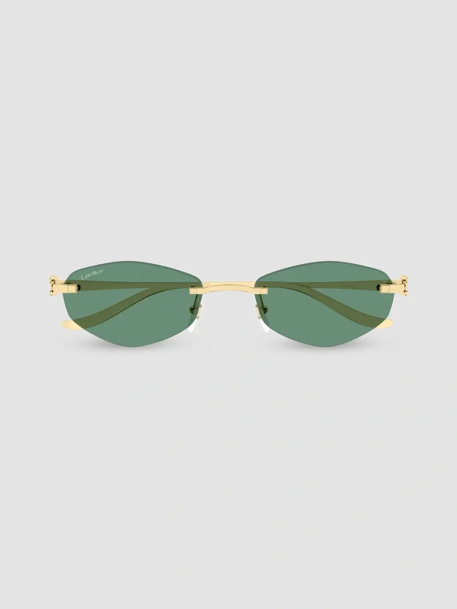 Cartier Women's Panthère De 55MM Panthère Classic 24 Carat Gold-Plated Metal Rimless Geometrical Sunglasses | Thumbnail 2 Cartier Women's Panthère De 55MM Panthère Classic 24 Carat Gold-Plated Metal Rimless Geometrical Sunglasses | Thumbnail 2