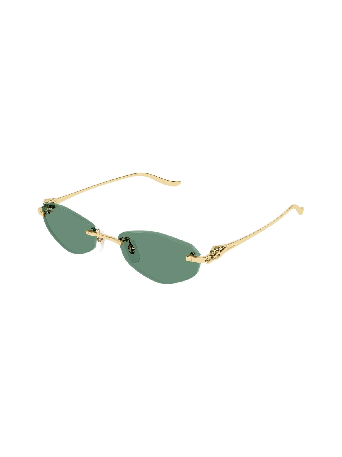 Women's Panthère De 55MM Panthère Classic 24 Carat Gold-Plated Metal Rimless Geometrical Sunglasses Women's Panthère De 55MM Panthère Classic 24 Carat Gold-Plated Metal Rimless Geometrical Sunglasses