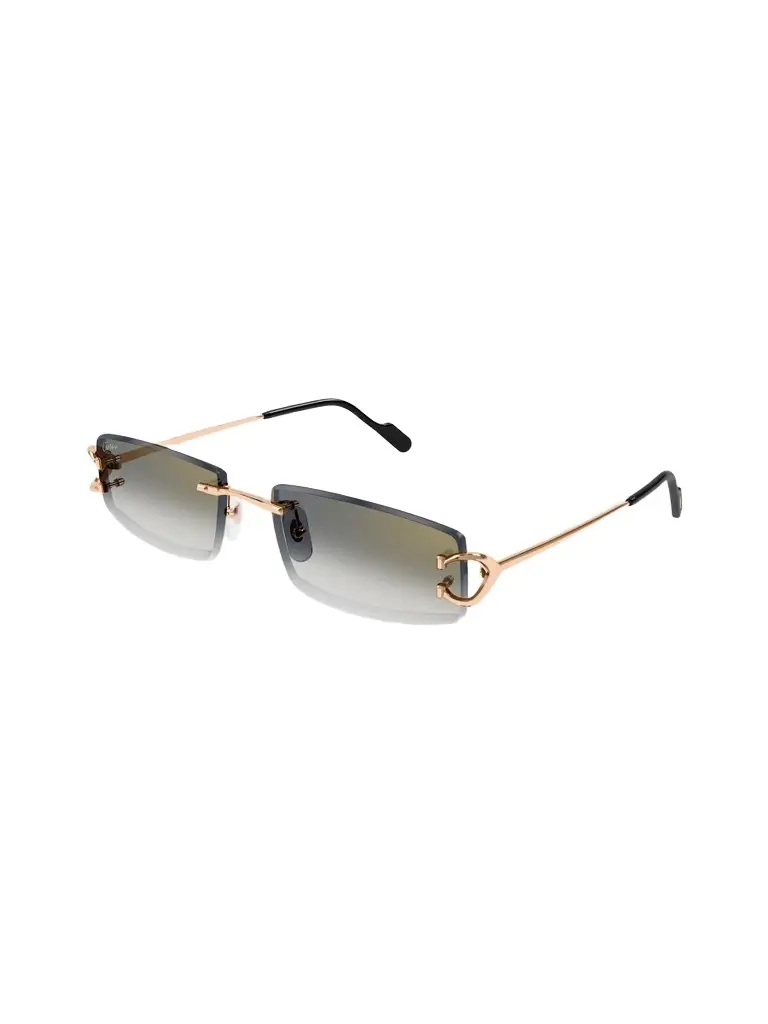 Women's Motifs De 56MM Décor C Classique Rose Gold-Plated Rectangular Sunglasses