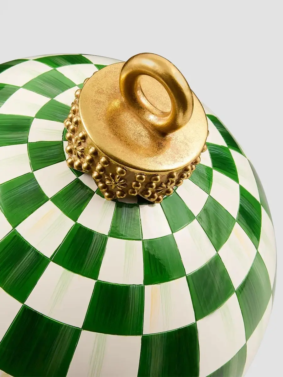 MacKenzie-Childs Green Check Large Tabletop Ornament | Thumbnail 2 MacKenzie-Childs Green Check Large Tabletop Ornament | Thumbnail 2