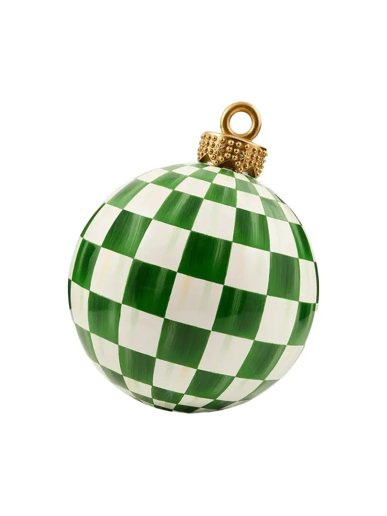 Green Check Large Tabletop Ornament